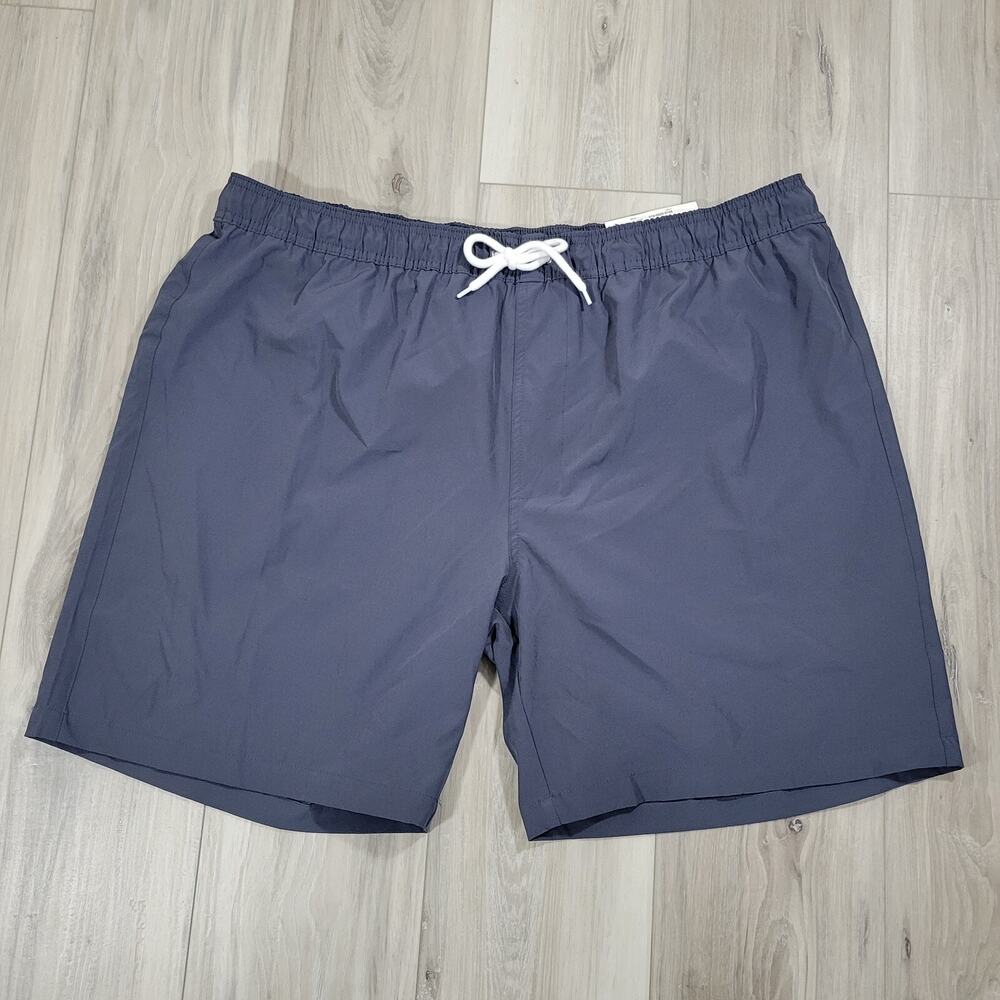 Arizona Swim Trunks Men's 2XL Ombre Blue Lined Hits Above The Knee New